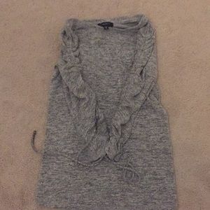 Grey long sleeve with scrunched sleeves